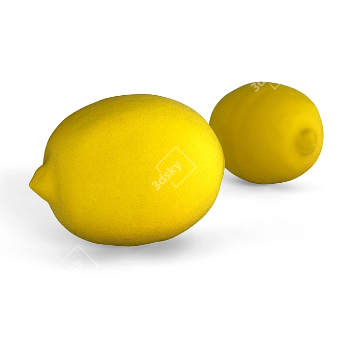 Zesty Citrus Lemon 3D model image 1