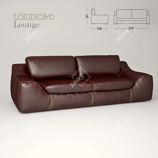 Luxury Lounge Sofa 3D model image 1