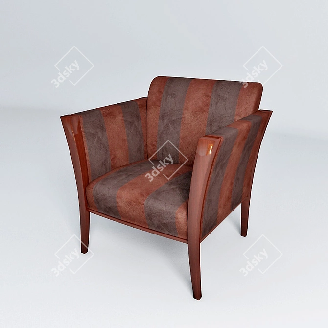 Elegant Comfort Chair 3D model image 1