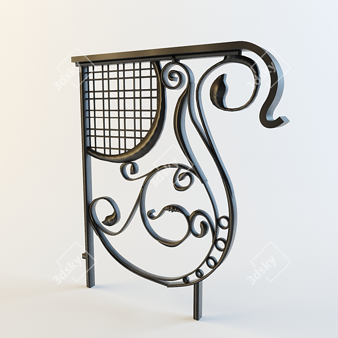 Versatile Balcony & Staircase Guard 3D model image 1