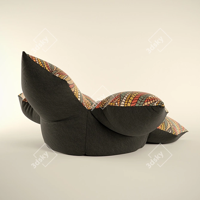 Compact Flower Chair: 400K Polygons 3D model image 2