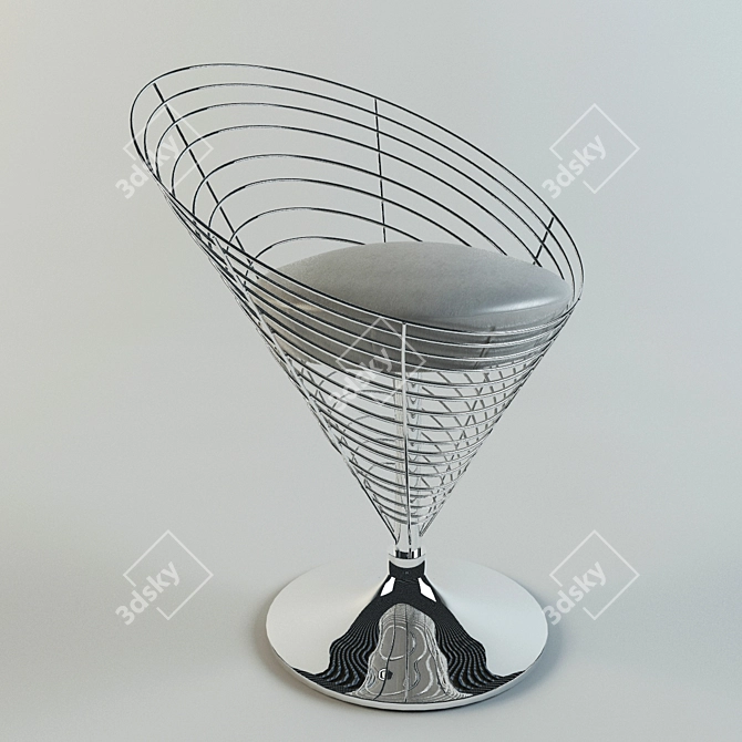 Verner Panton Wire Cone Chair 3D model image 1