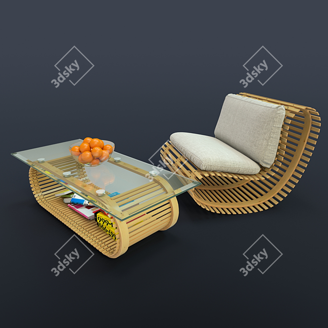 ErgoSeat: Custom Chair & Table 3D model image 1