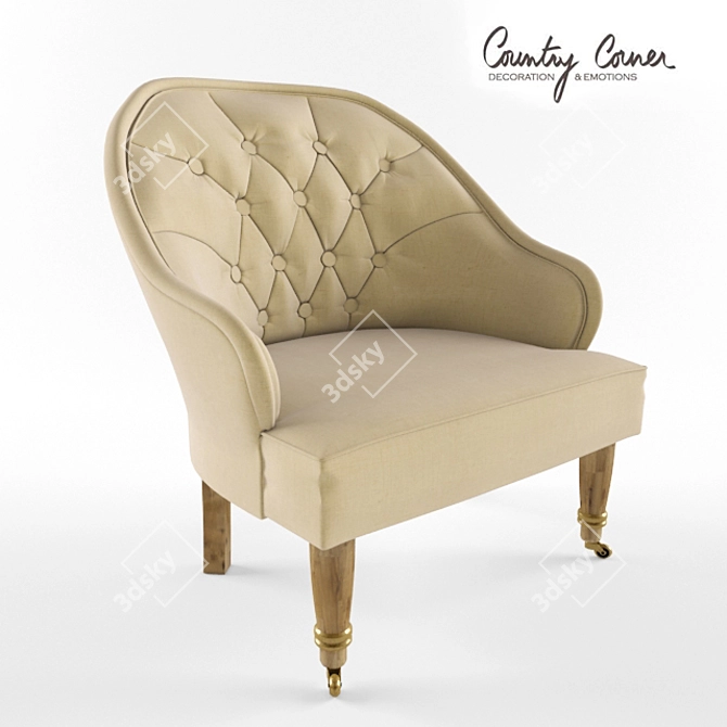 Comfy Provence Chair 3D model image 1