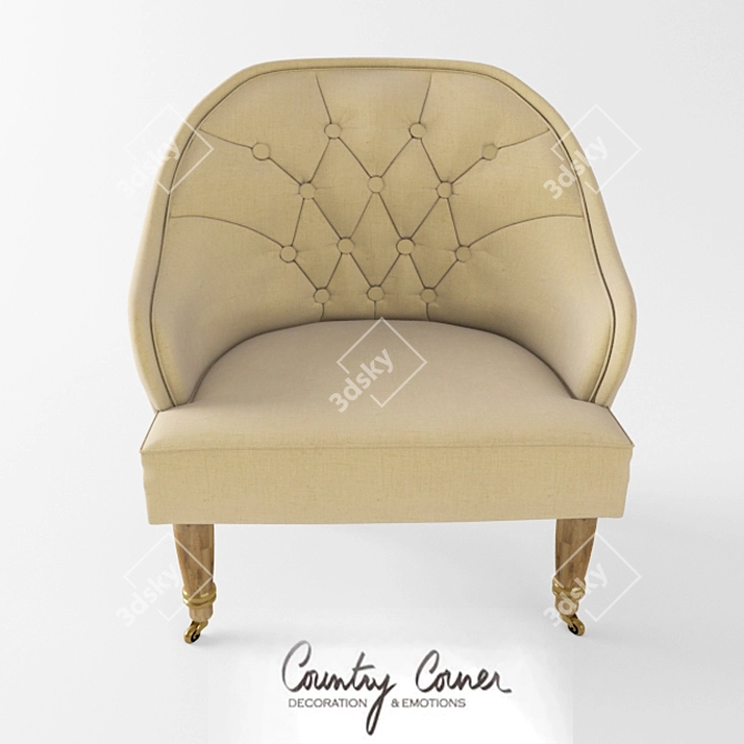 Comfy Provence Chair 3D model image 3