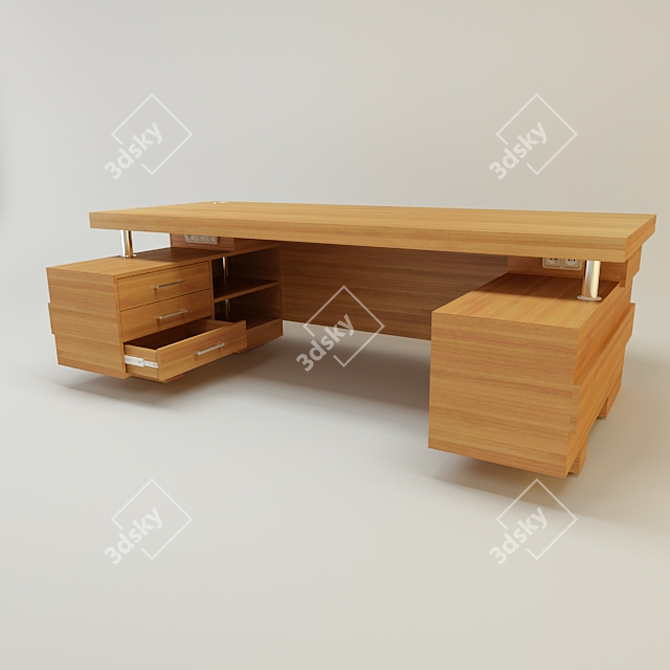 Grandezza Writing Desk: Modern and Bold 3D model image 1