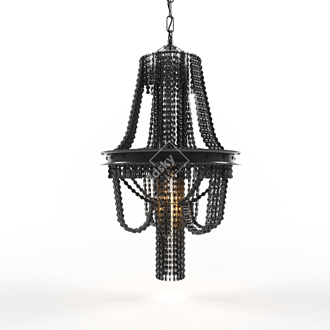 Title: Chainlink Chandelier: The Ultimate Bike-Inspired Delight 3D model image 1