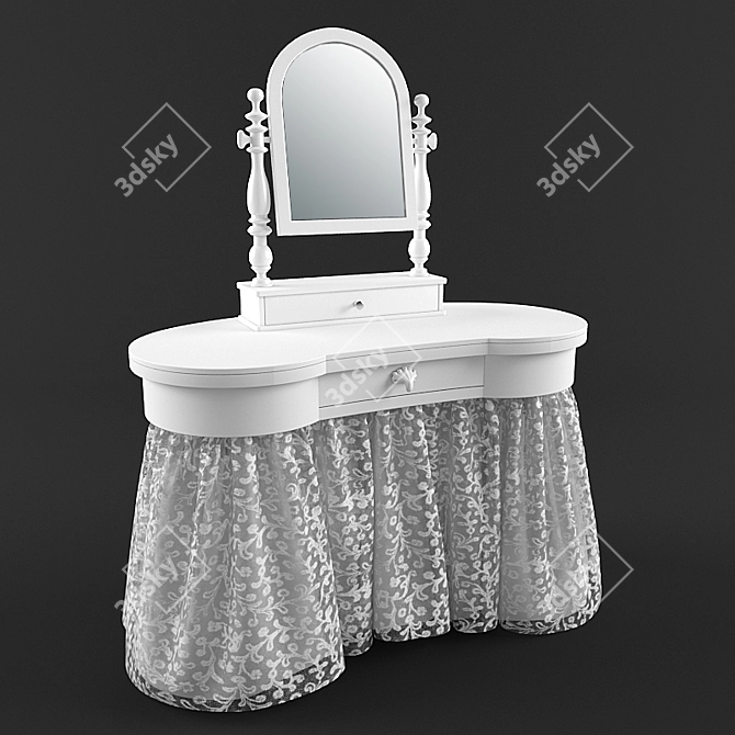 Title: Halley Classic Vanity Table 3D model image 1