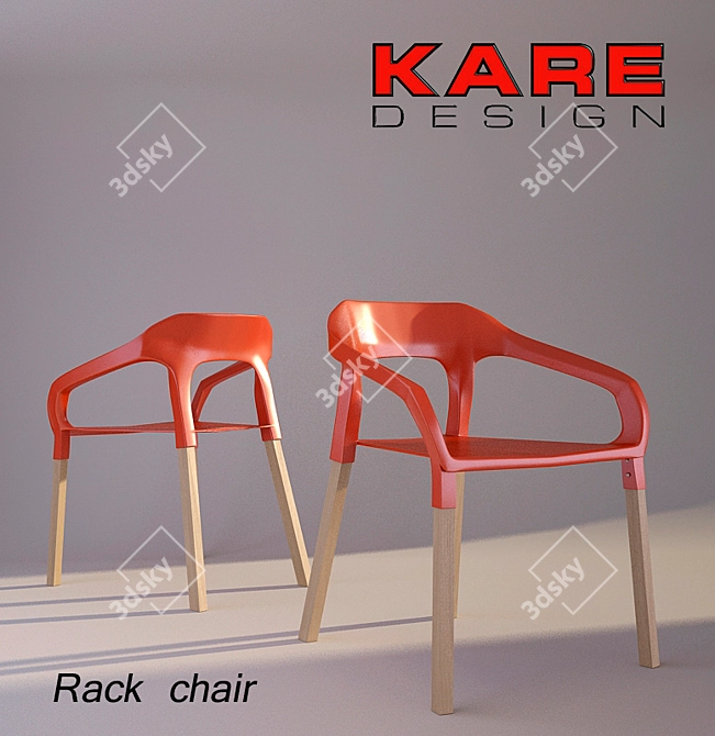 Modern Kare Rack Chair 3D model image 1