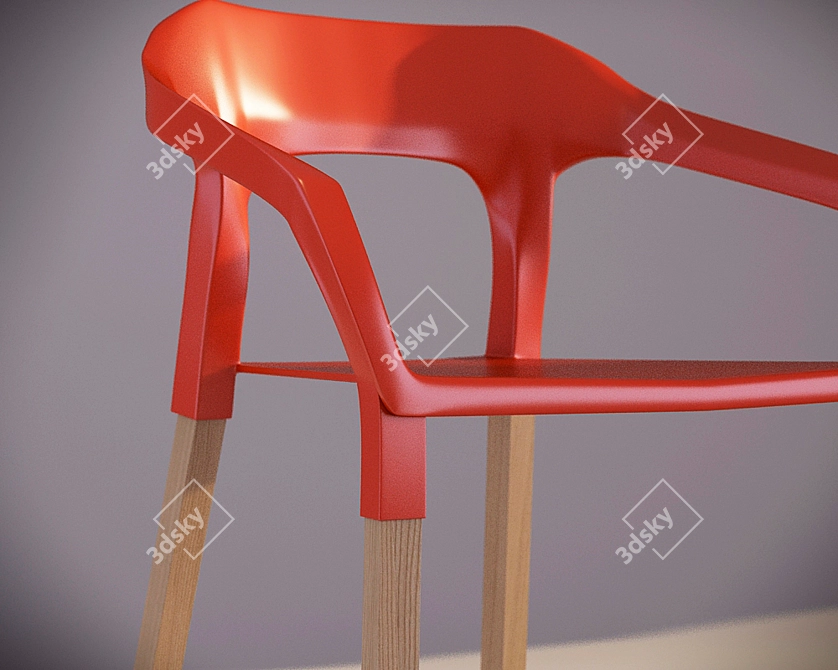 Modern Kare Rack Chair 3D model image 2