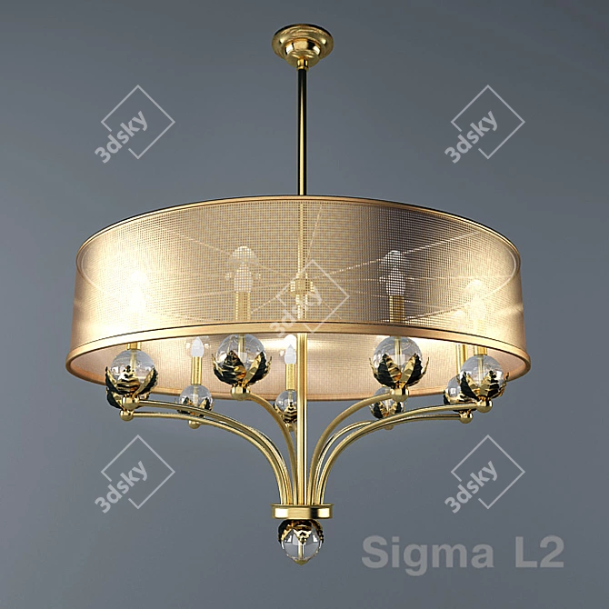 Sigma Elle Due Doroty Chandelier 3D model image 1