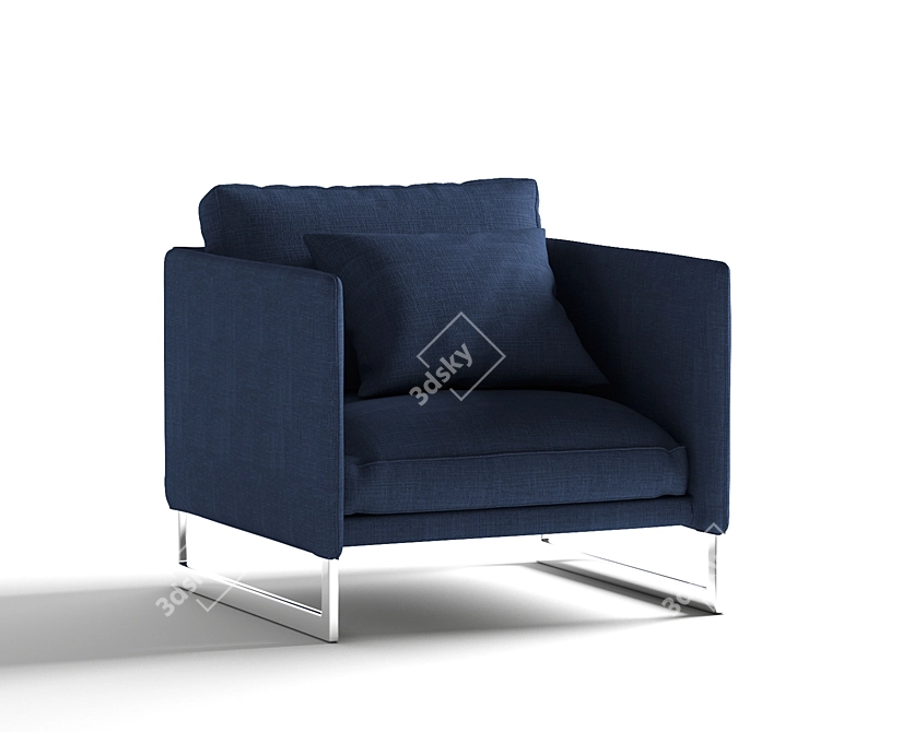 Sleek Comfort: Saba Livingston Chair 3D model image 1