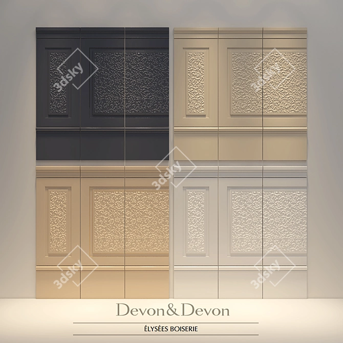 Devon-Devon Élysées Boiserie - Elegant Ceramic Wall Tiles 3D model image 1