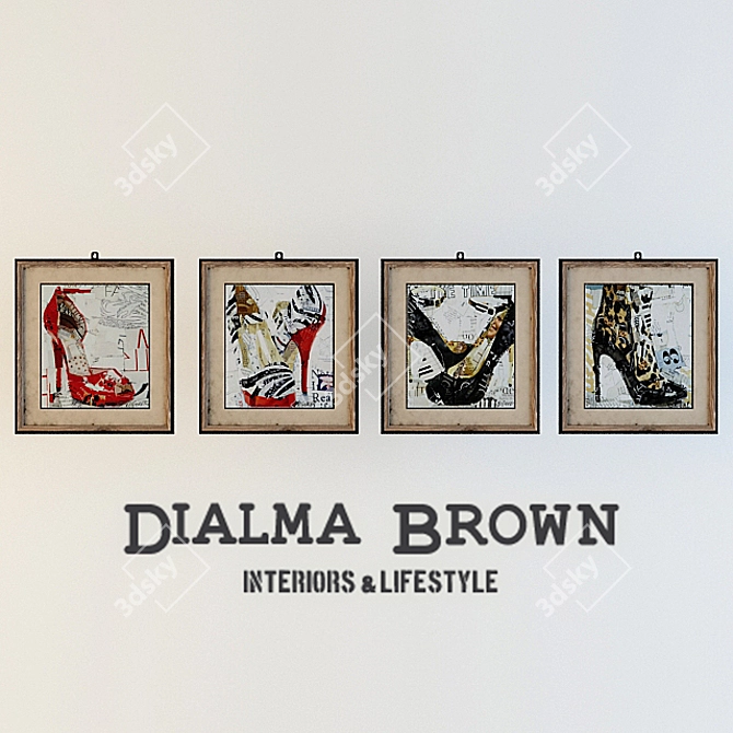Elegant Dialma Brown Posters 3D model image 1