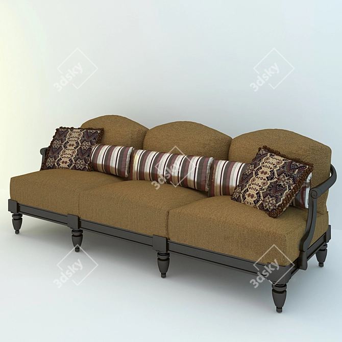 Luxury Coastal Living: KINGSTOWN SEDONA SOFA 3D model image 1