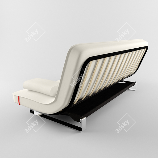 Modernized Comfort: Convertible Sofa 3D model image 1