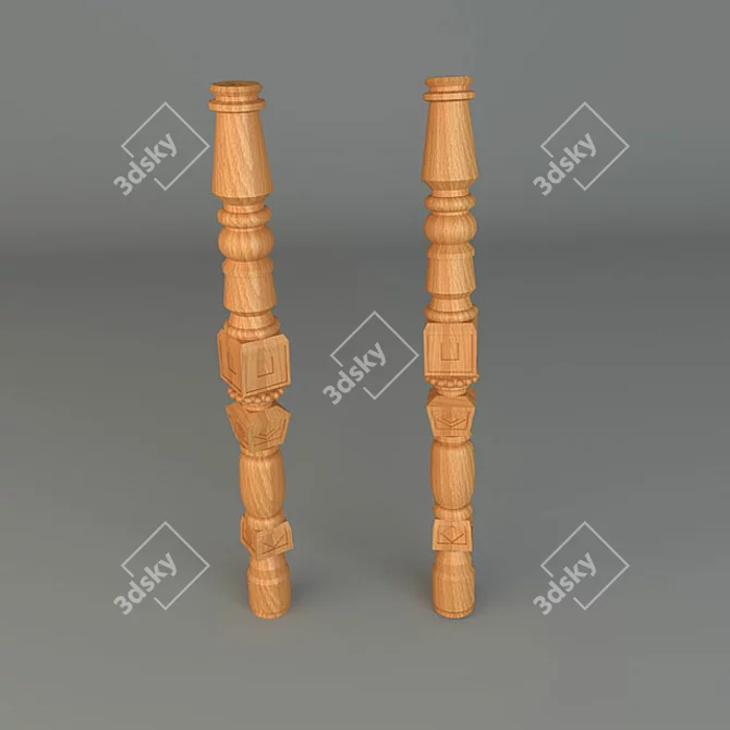 Russian Style Column: Authentic and Versatile 3D model image 1