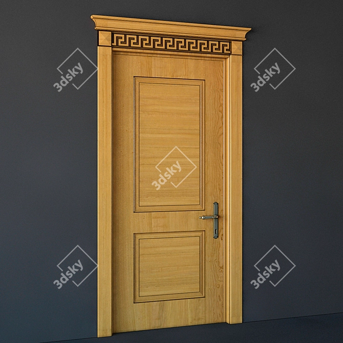 Elegant Classic Door 3D model image 1