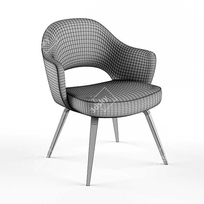 Knoll Saarinen Executive Arm Chair | Elegant and Ergonomic 3D model image 2