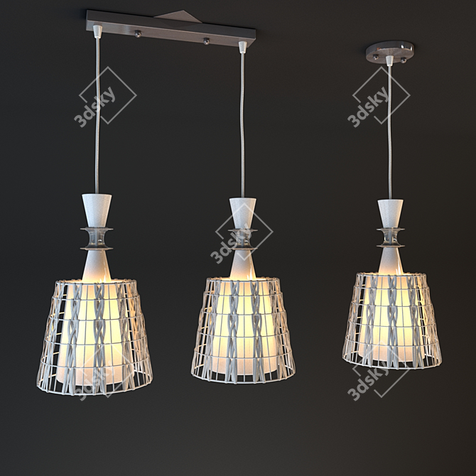 Braided Leather Fixtures 3D model image 1