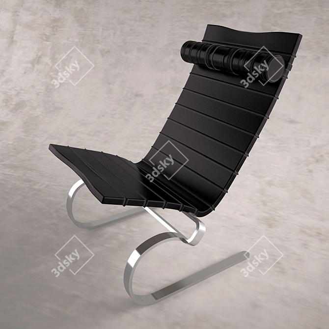 Kjaerholm Designer Chair & Table Set 3D model image 2