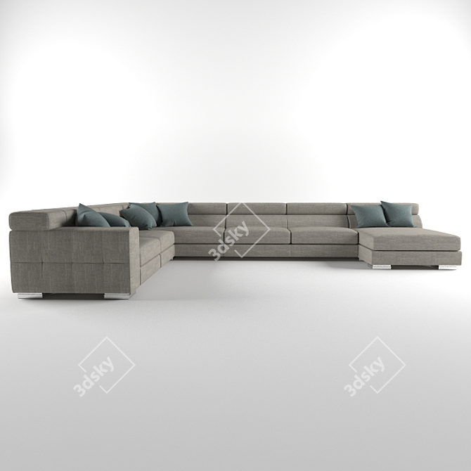 Title: Natuzzi Corner Sofa Nicolaus 3D model image 2