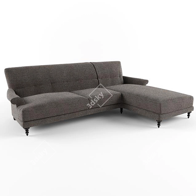 Classic English Sofa by SCP 3D model image 1