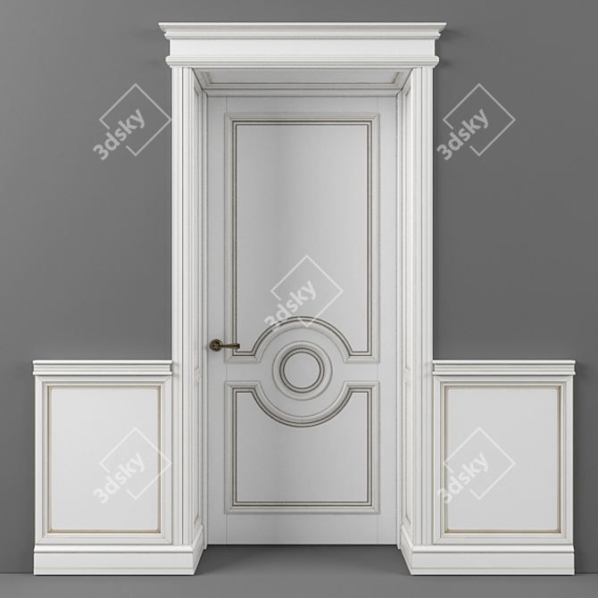 Versatile Tambour Door and Wall Panels 3D model image 1