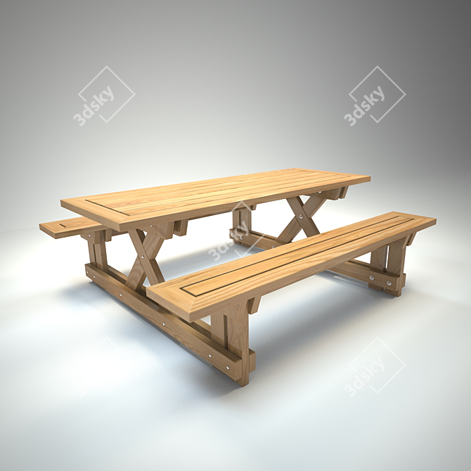 Versatile Shop Table 3D model image 1