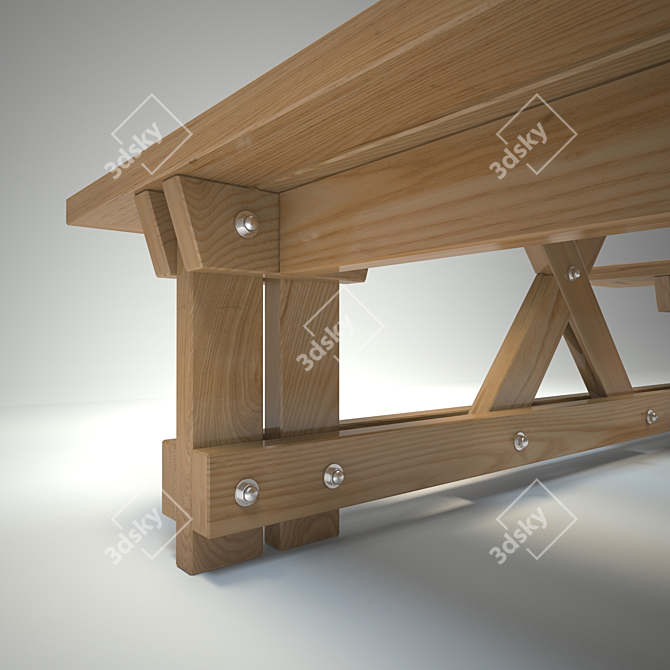 Versatile Shop Table 3D model image 3