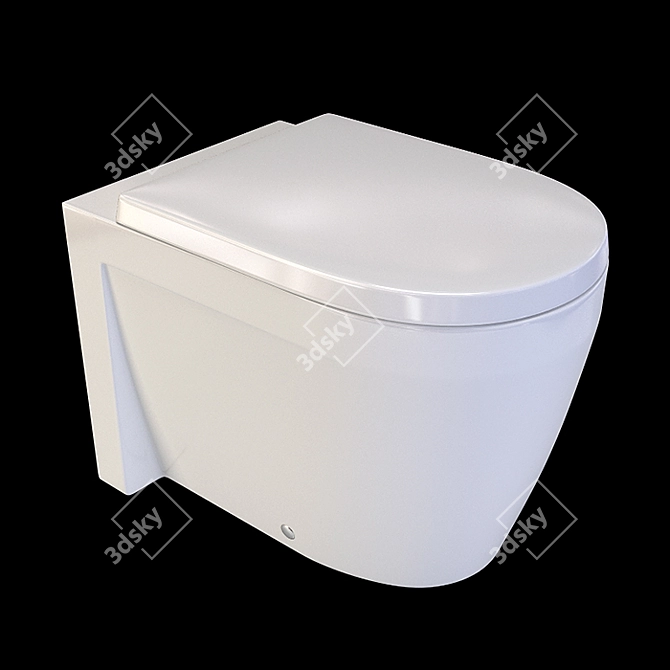 Duravit Starck 2 Toilet Bidet Combo 3D model image 4