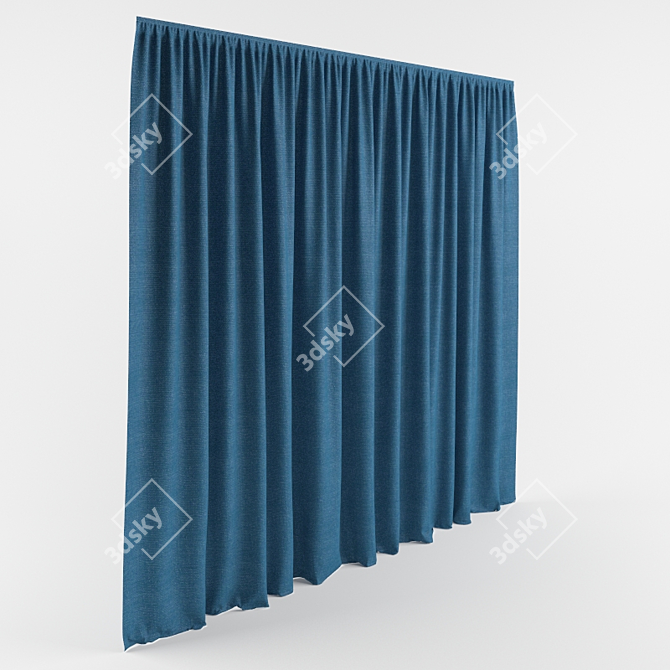 Elegance in Every Fold: Curtains 3D model image 1