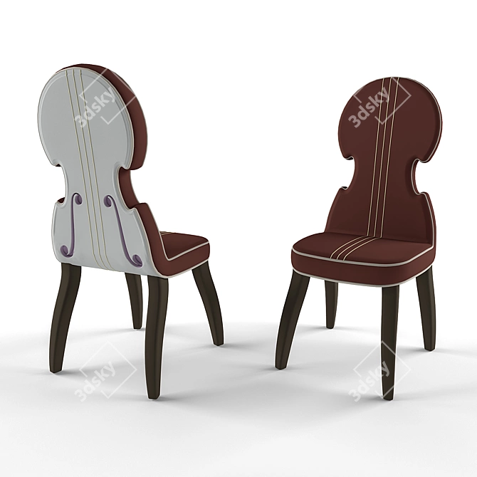 Musical Chair: Violin Themed 3D model image 1