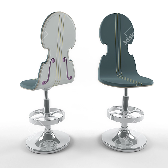 Musical Melody Bar Stool 3D model image 1