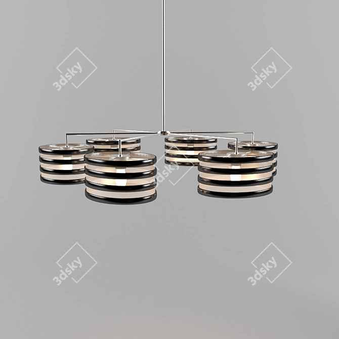 Rustic Metal Edison Lamp 3D model image 1