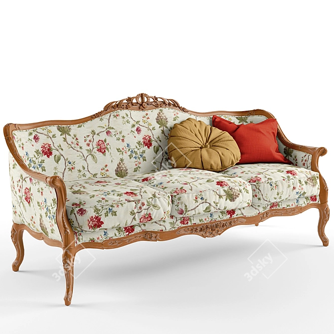 Elegant Versal Classic Sofa 3D model image 1