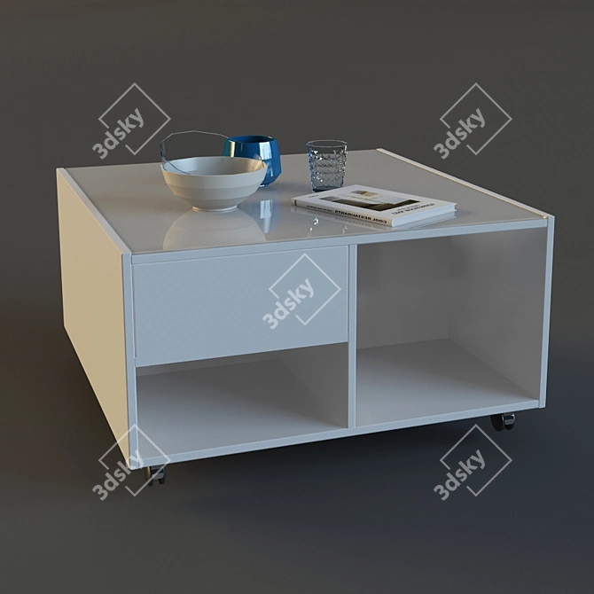 Sleek and Stylish Ikea Coffee Table 3D model image 1