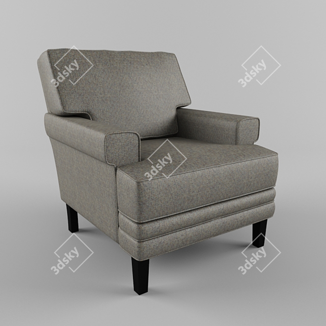 Sleek Rainer Armchair 3D model image 1