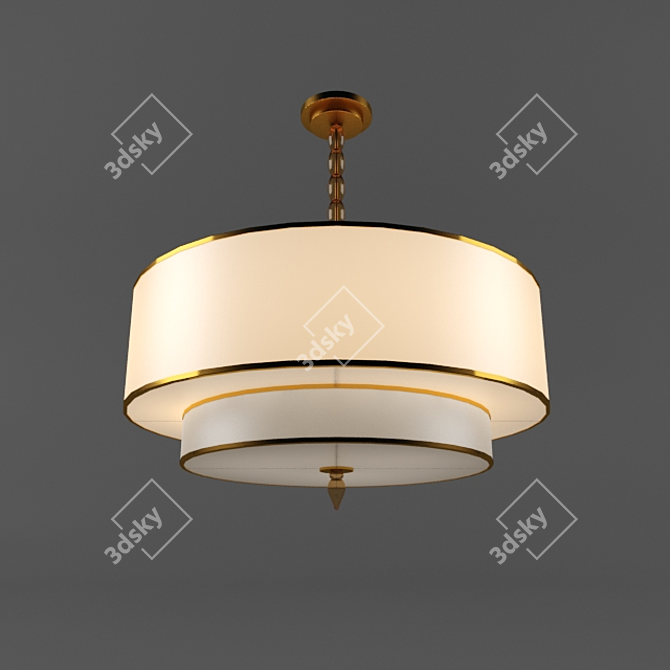 Elegant Grace Pendant 3D model image 1