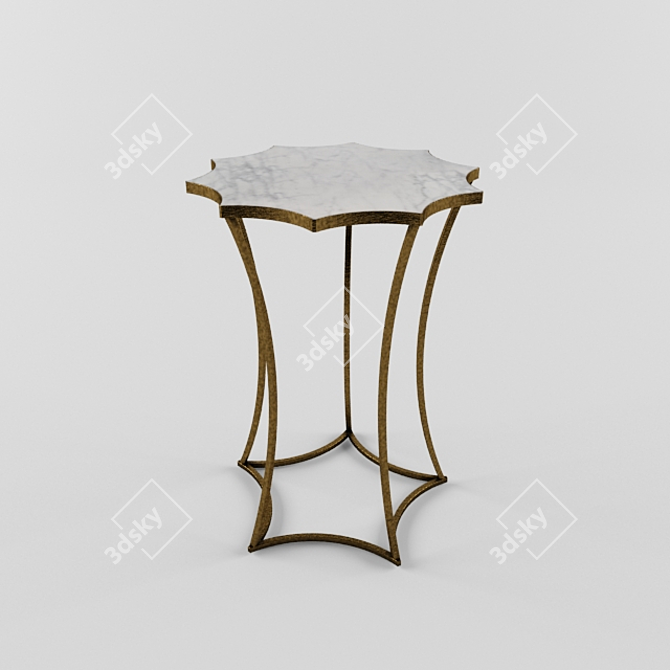 Stellar Gold Leaf Side Table 3D model image 1