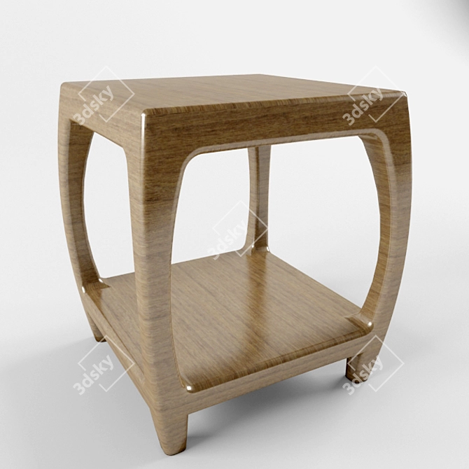 Elegant Tea Table 3D model image 1