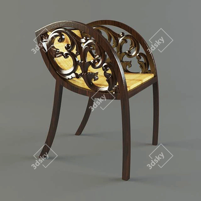 Elegant Arjuna Chair 3D model image 1