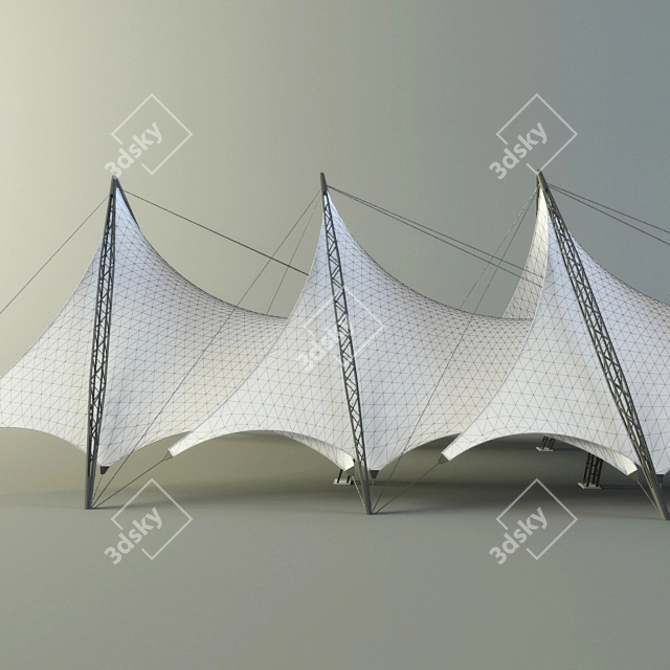 Versatile Outdoor Canopy: Modern Design 3D model image 2