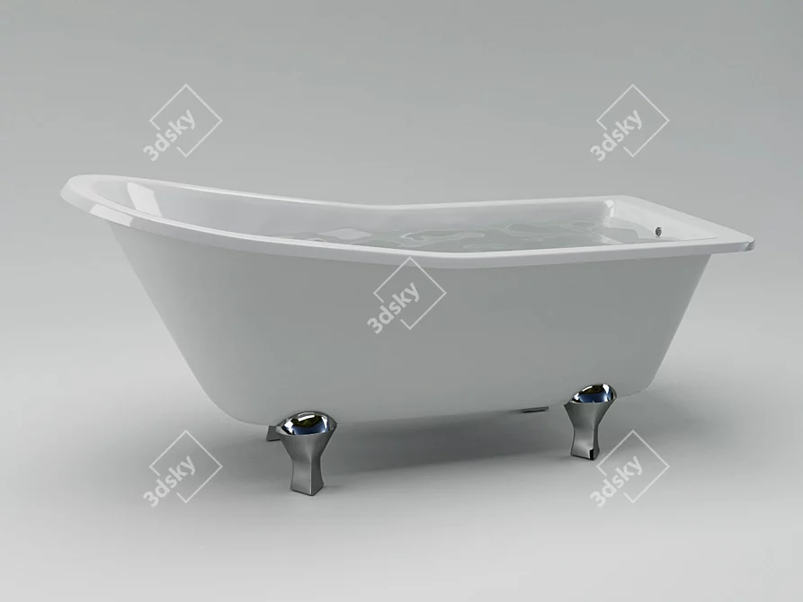 Burlington E1 Slipper Bath - Classic Style 3D model image 1