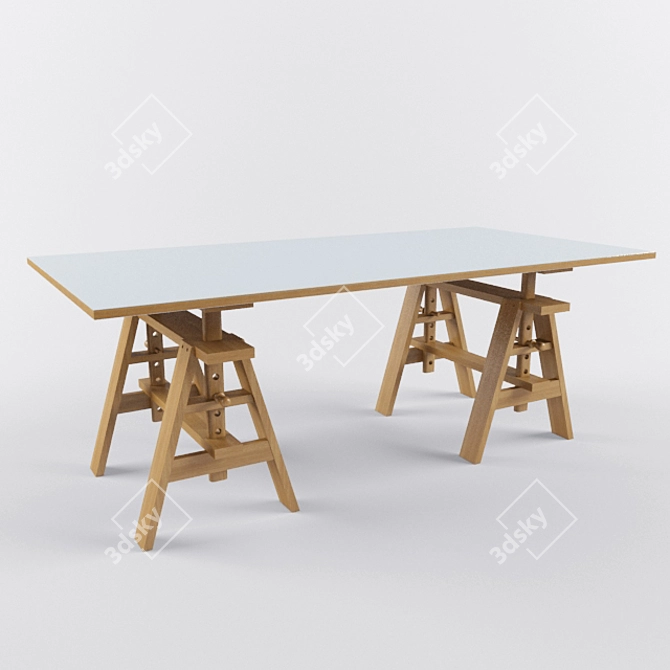 Sleek Zanotta Leonardo Desk 3D model image 1