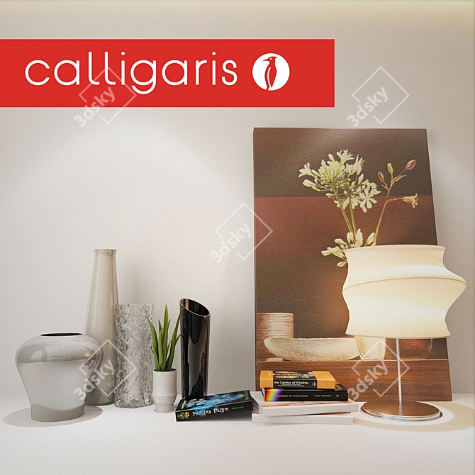 Classic Elegance: CALLIGARIS Decorative Set 3D model image 1