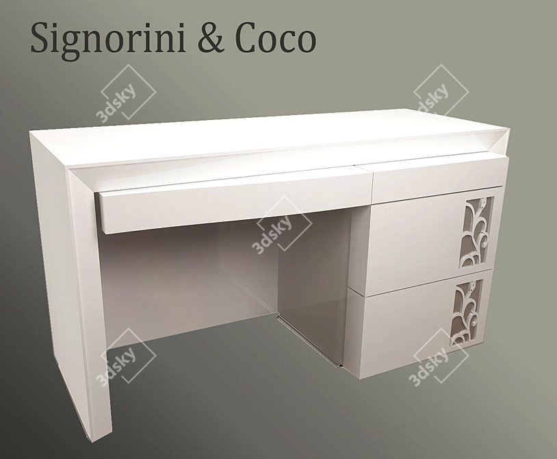 Elegant Signorini & Coco Console 3D model image 1