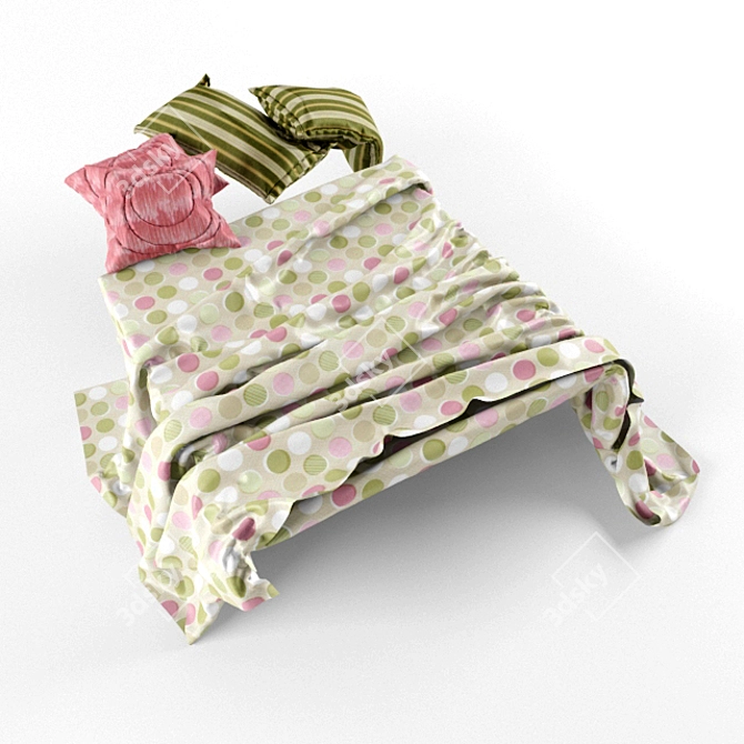 Cozy DreamKids Bed 3D model image 1
