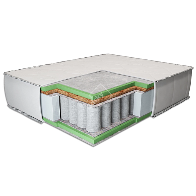 Split Open Mattress 3D model image 1