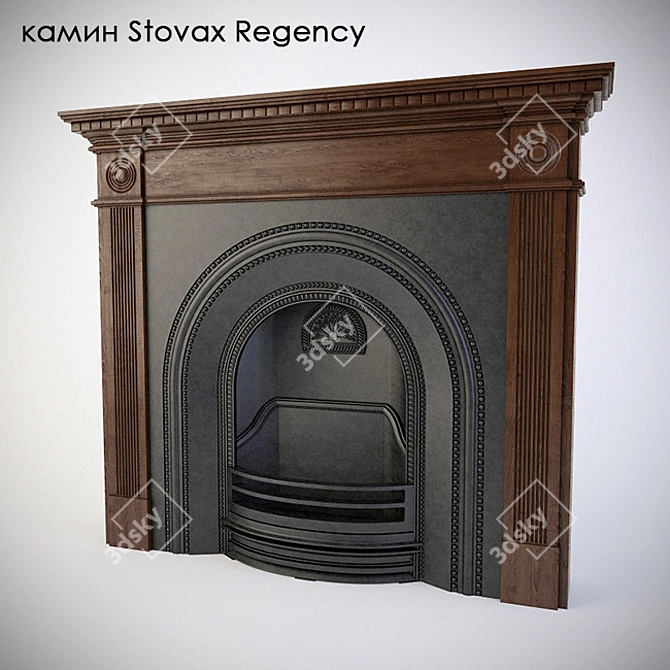 Classic and Elegant Stovax Regency Fireplace 3D model image 1